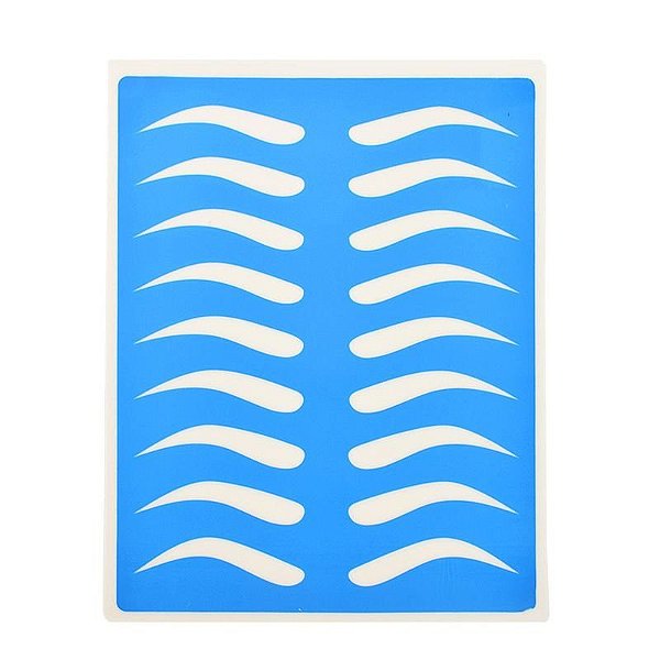 Pele Sintética Fundo Azul Sobrancelhas Treino Micropigmentação Microblading