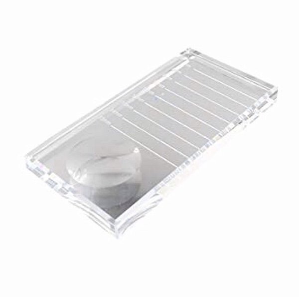 Placa Suporte Para Cílios Com Marcação Vidro Extensão Alongamento De Cílios.
