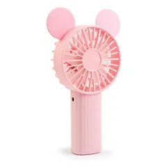 Mini Ventilador Portátil Rosa Orelhinha ManHELD USB