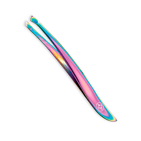 Pinça para Sobrancelhas Chanfrada Diagonal BC 410 Mundial Linha Metalizada Colors