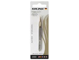 Pinça para Design de Sobrancelhas Ponta Fina Soling Prestige Gold-18
