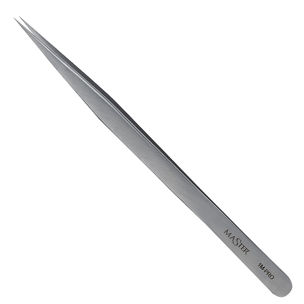 Pinça para Extensão de Cílios Master - 1M-PRO Lisa Aço Inox