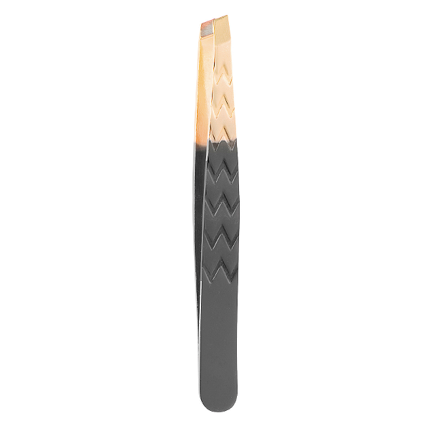 Pinça para Sobrancelhas Black Silver & Gold Diagonal Belliz