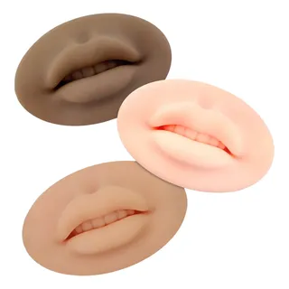 Boca Realista Silicone Artificial 5d Treino Micropigmentação