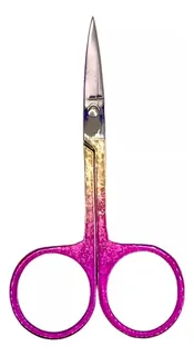 Tesourinha Tesoura Cortador Sobrancelhas Cílios Rosa Dourado M.HONG