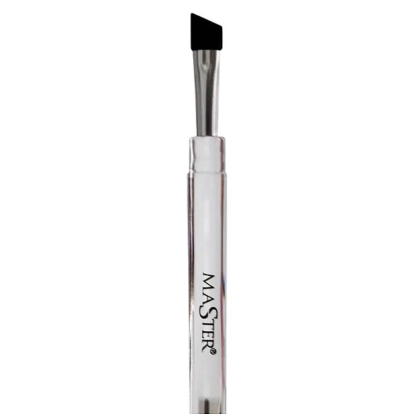 Pincel Chanfrado de Silicone Master para Acoplagem Lash Lifting Preto 1un