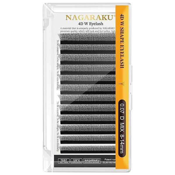 Cílios Fios Tecnológicos Nagaraku 4D W 0.07D