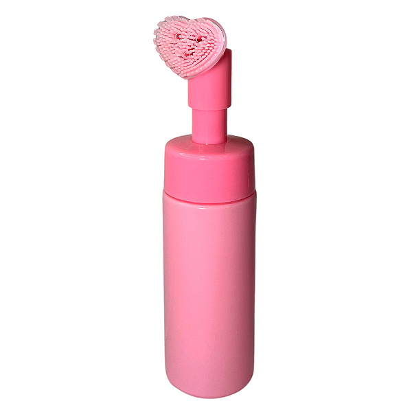 Frasco Pump Espumador com Escova de Silicone Formato Coração 150ml