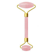 Massageador facial Roller Jade rosa