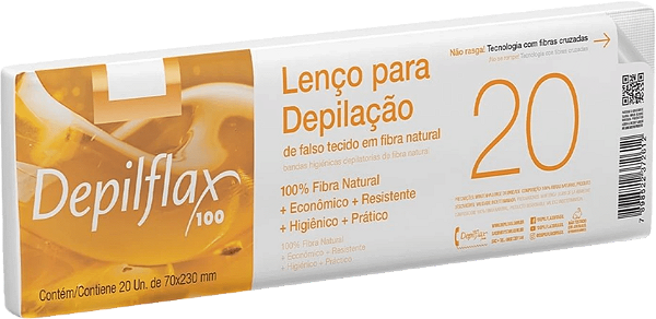Lenço Para Depilação Depilflax - 20 Unidades
