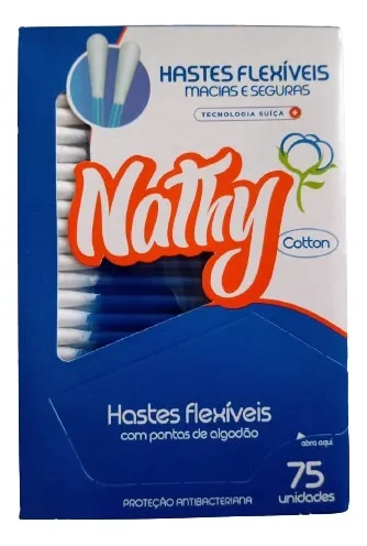 Hastes Flexível Nathy Cotton Line Com 75 Unidades