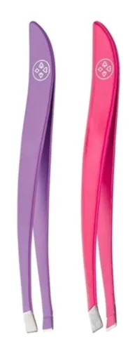 Duo De Pincas Ponta Reta Misto Rosa E Roxo Colors Mundial