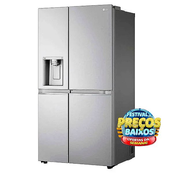 Geladeira LG Side By Side Thinq 611L Door In Door Inverse Inox GC-J257CSFS