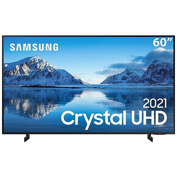 Samsung Smart TV 60" Crystal UHD 4K 60AU8000, Painel Dynamic Crystal Color, Design slim, Tela sem limites, Visual Livre de Cabos, Alexa built in, Controle Único