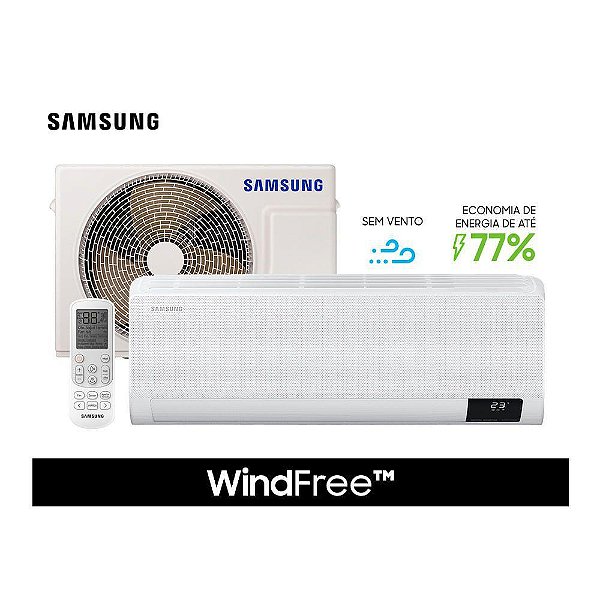 Ar-Condicionado Sem Vento Samsung WindFree - Frio - 12.000 btus (220V) 2021 AR12AVHABWKNAZ