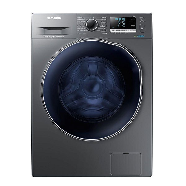 Lava e Seca Samsung WD6000 Smart (Wi-Fi) Porta Crystal Blue com Ecobubble e Lavagem a Seco WD11J64E4AX Inox Look 11kg