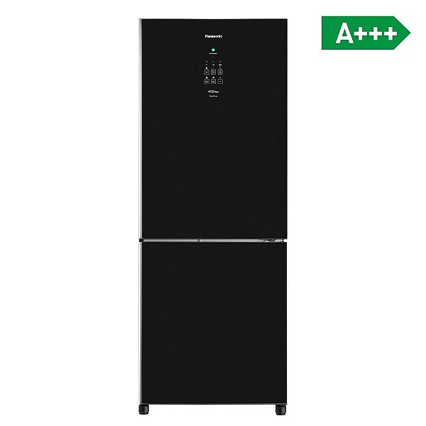 Geladeira Panasonic 425L Bottom Inverse BB53 Frost Free Inverter Black Glass