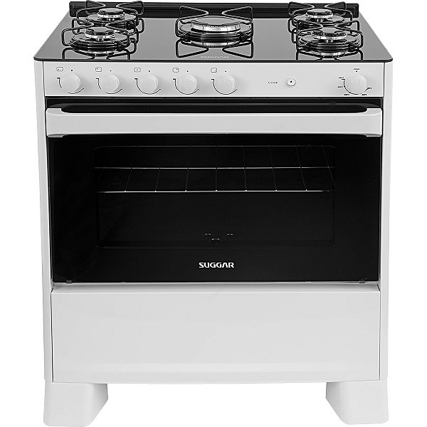 Fogão de Piso Suggar Cook 5 Bocas Mesa de Vidro Bivolt FGV508BR