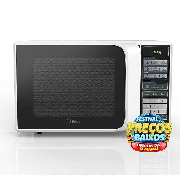 Micro-Ondas 31 Litros Midea Branco e Preto MTRS41/MTRS42