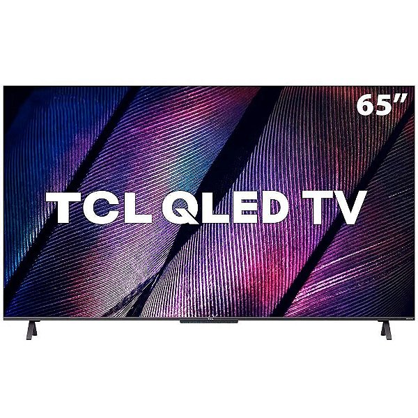 Smart TV QLED 65" 4K TCL Google TV 65C725 UHD, Dolby Vision Atmos e Design Sem Bordas Bivolt