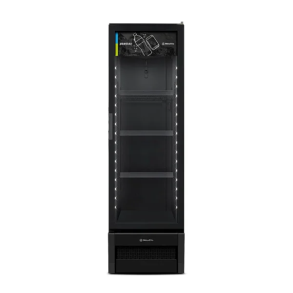 Refrigerador Expositor Metalfrio Slim 343 Litros All Black VB28RH