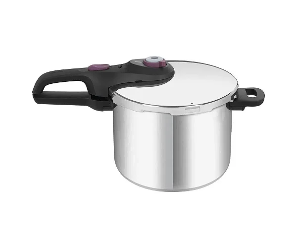 Panela de Pressão Rochedo Inox com Fechamento Externo com 8L e Cesto de Vapor EI80