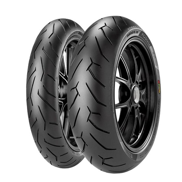 Kit com 02 Pneus Pirelli 190/50ZR17M/CTL 73W + 120/70R17 58W Diablo Rosso 2
