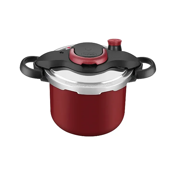 Panela de Pressão Rochedo Clipso Alumínio Vermelha – 4,5 L