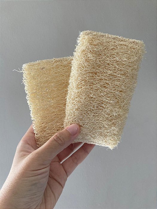 Combo 2 unidades Bucha Vegetal Para banho e Louça