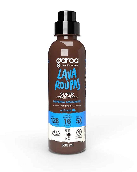 Lava Roupas Concentrado NATURAL GAROA - Laranja - 500 ml
