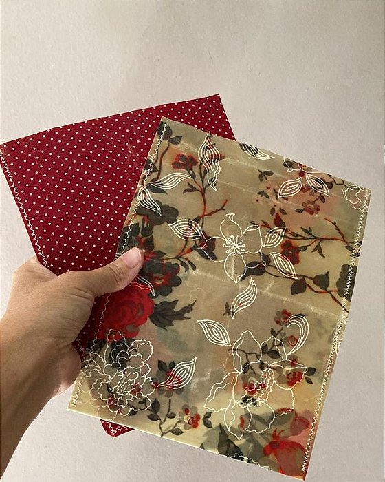 Kit 2 saquinhos de pano de cera vegetal