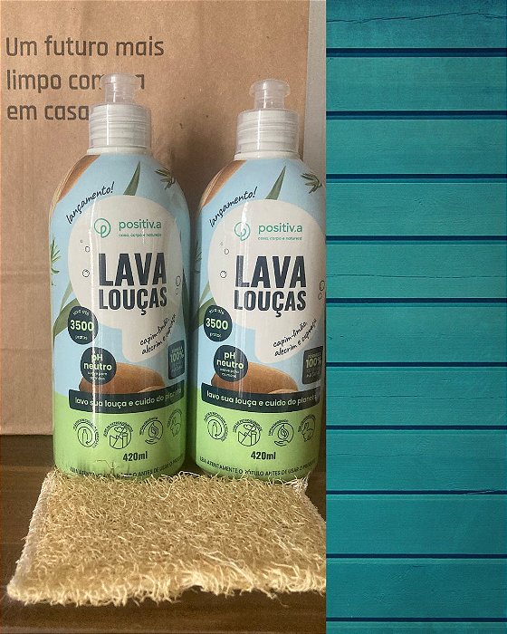 Kit 2 Lava Louças + 1 Bucha vegetal de BRINDE