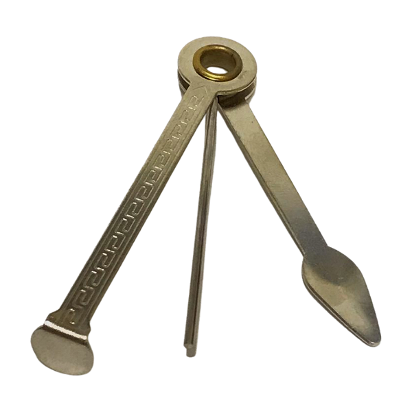 Limpador De Cachimbo Em Metal 3x1