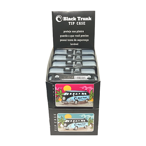 Caixa De Tip Case Black Trunk Para Piteiras De Vidro - Organizadora