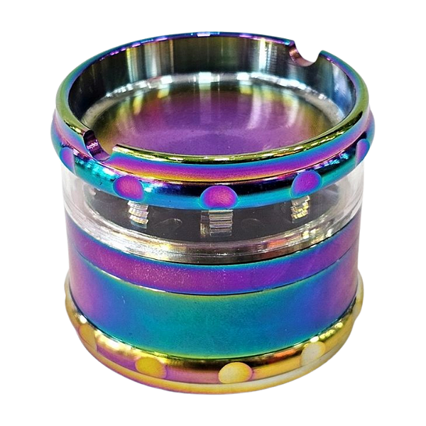 Dichavador Grande De Metal Com Cinzeiro Na Tampa