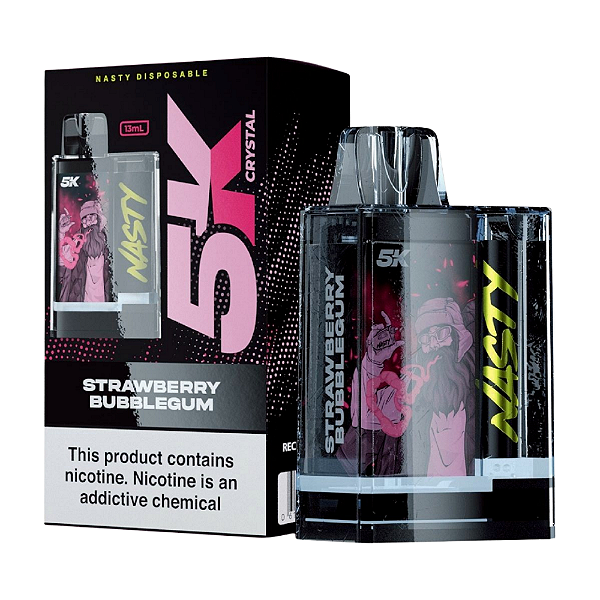 Pod Descartável Nasty 5k Crystal - Strawberry Bubblegum