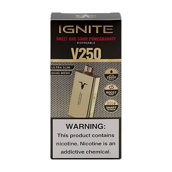 Pod Descartável Ignite V250 Gold - Sweet And Sour Pomegranate