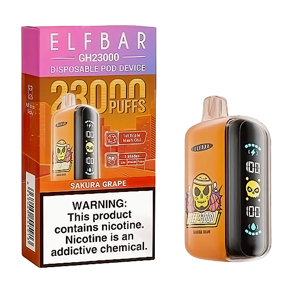 Pod Descartável Elfbar Gh23000 - Sakura Grape