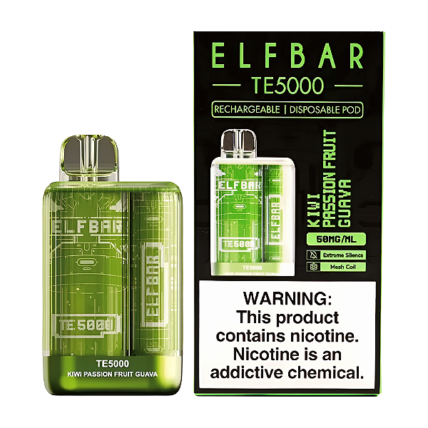 Pod Descartável Elfbar TE5000 - Kiwi Passion Fruit Guava