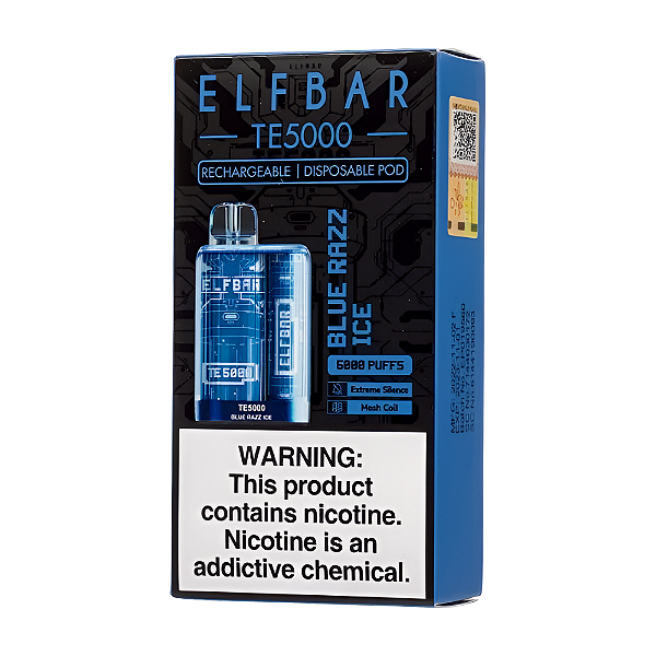 Pod Descartável Elfbar TE5000 - Blue Razz Ice