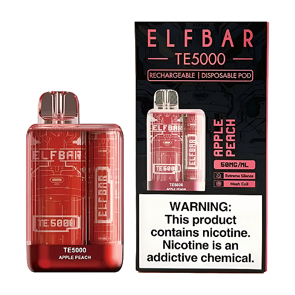 Pod Descartável Elfbar TE5000 - Apple Peach