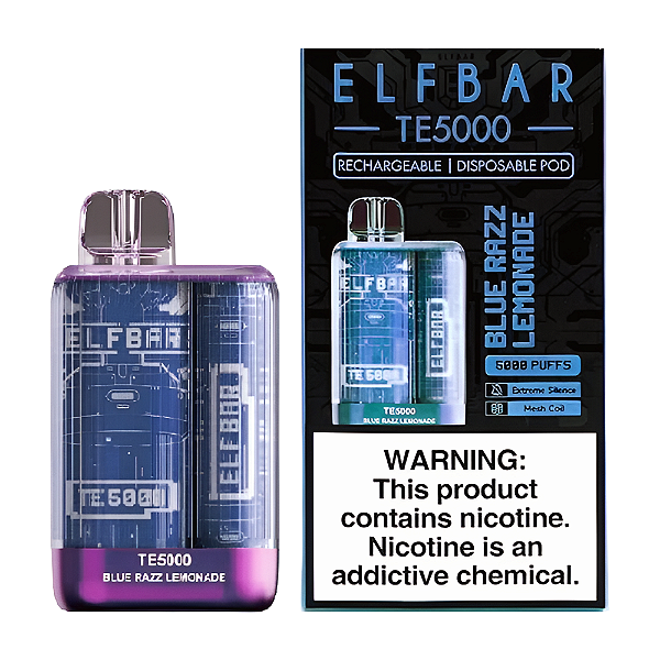 Pod Descartável Elfbar TE5000 - Blue Razz Lemonade