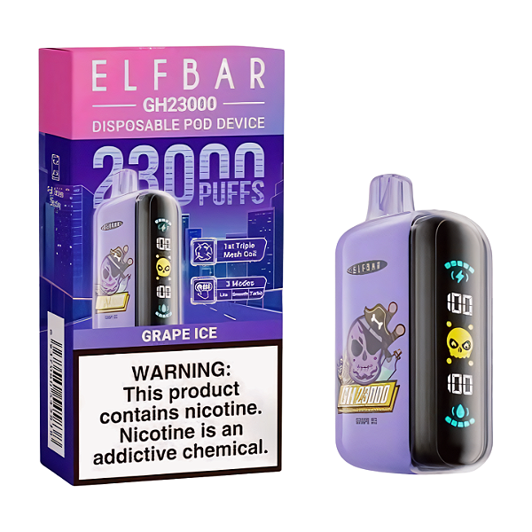 Pod Descartável Elfbar Gh23000 - Grape Ice