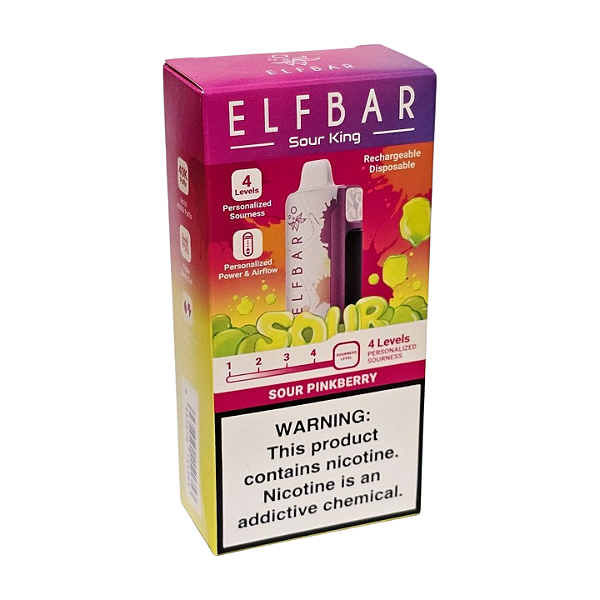 Pod Descartável Elfbar Sour King 40k Puffs - Sour Pinkberry