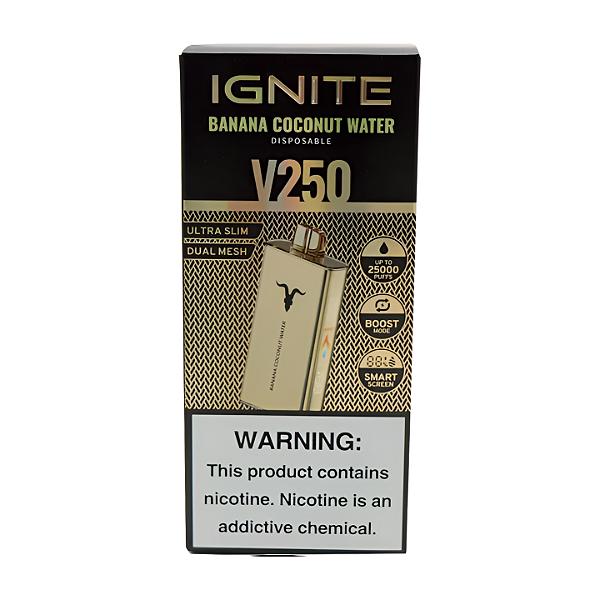 Pod Descartável Ignite V250 Gold - Banana Coconut Water