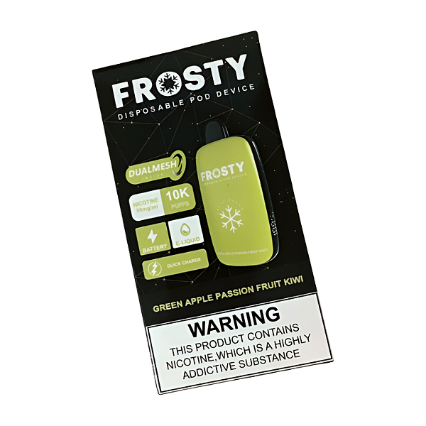Pod Descartável Frosty 10k Puffs - Green Apple Passion Fruit Kiwi