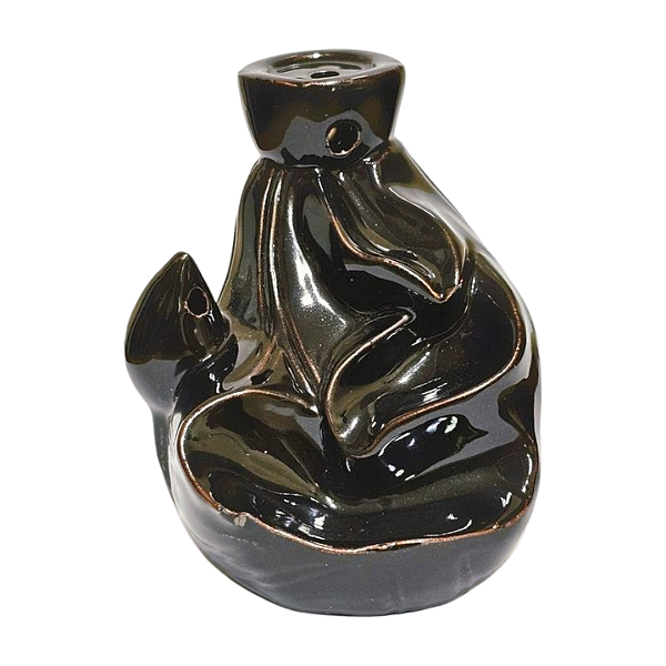 Incensário Invertido Cone Cascata Mini Cerâmica