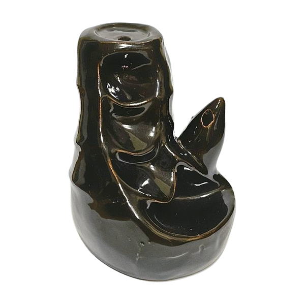 Incensário Invertido Cone Cascata Mini Descaidas Cerâmica