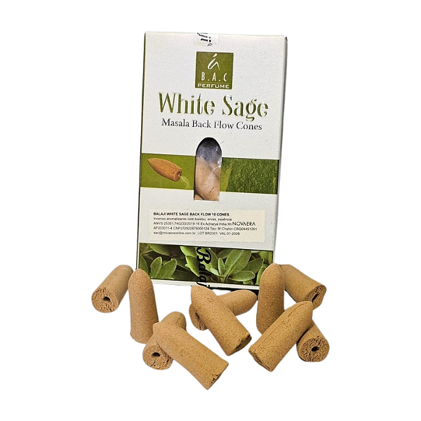 Incenso Cone B.A.C. Perfume White Sage