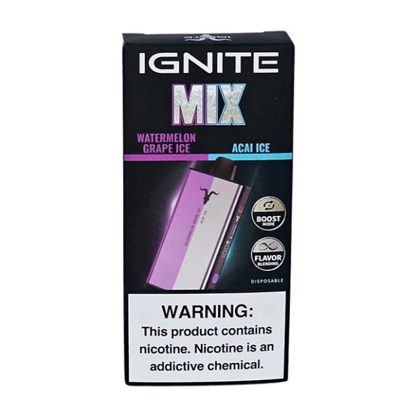 Pod Descartável Ignite Mix - Watermelon Grape Ice + Açaí Ice